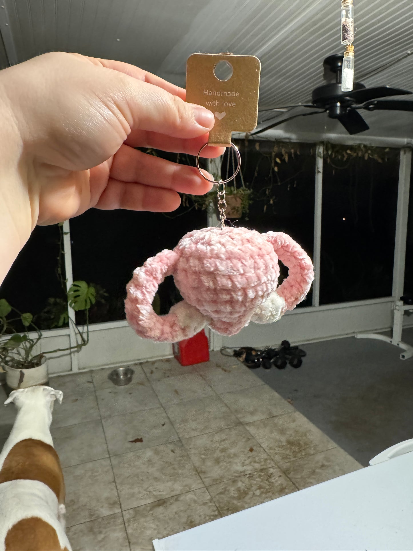 Tiny Uterus Keychain