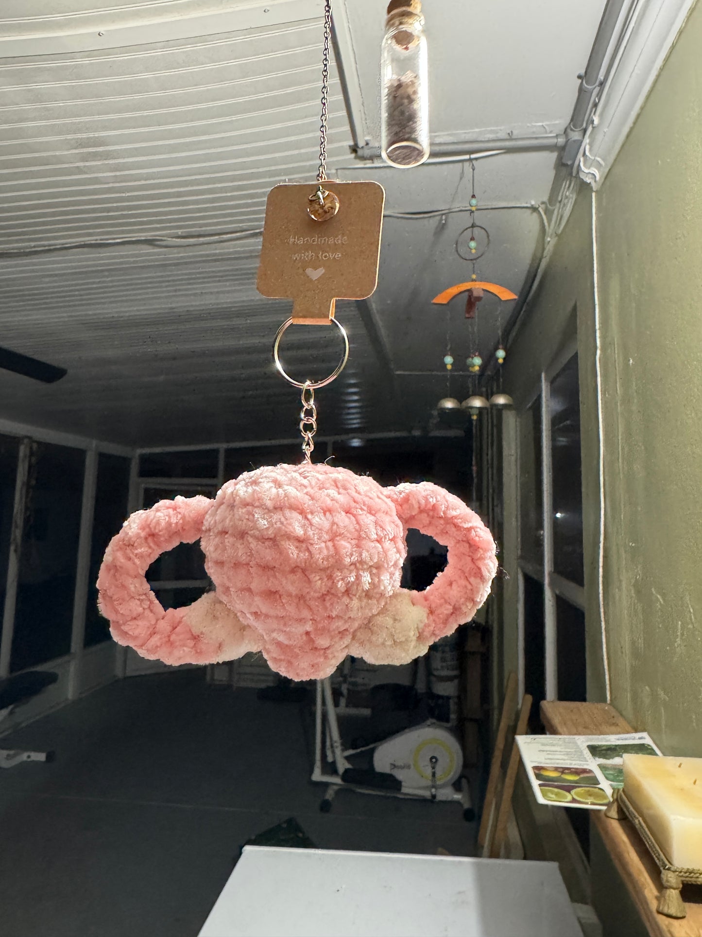 Tiny Uterus Keychain