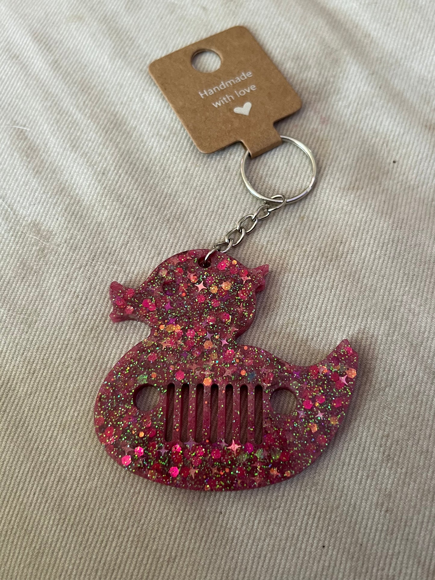 Lover Duck Jeeper Keychain