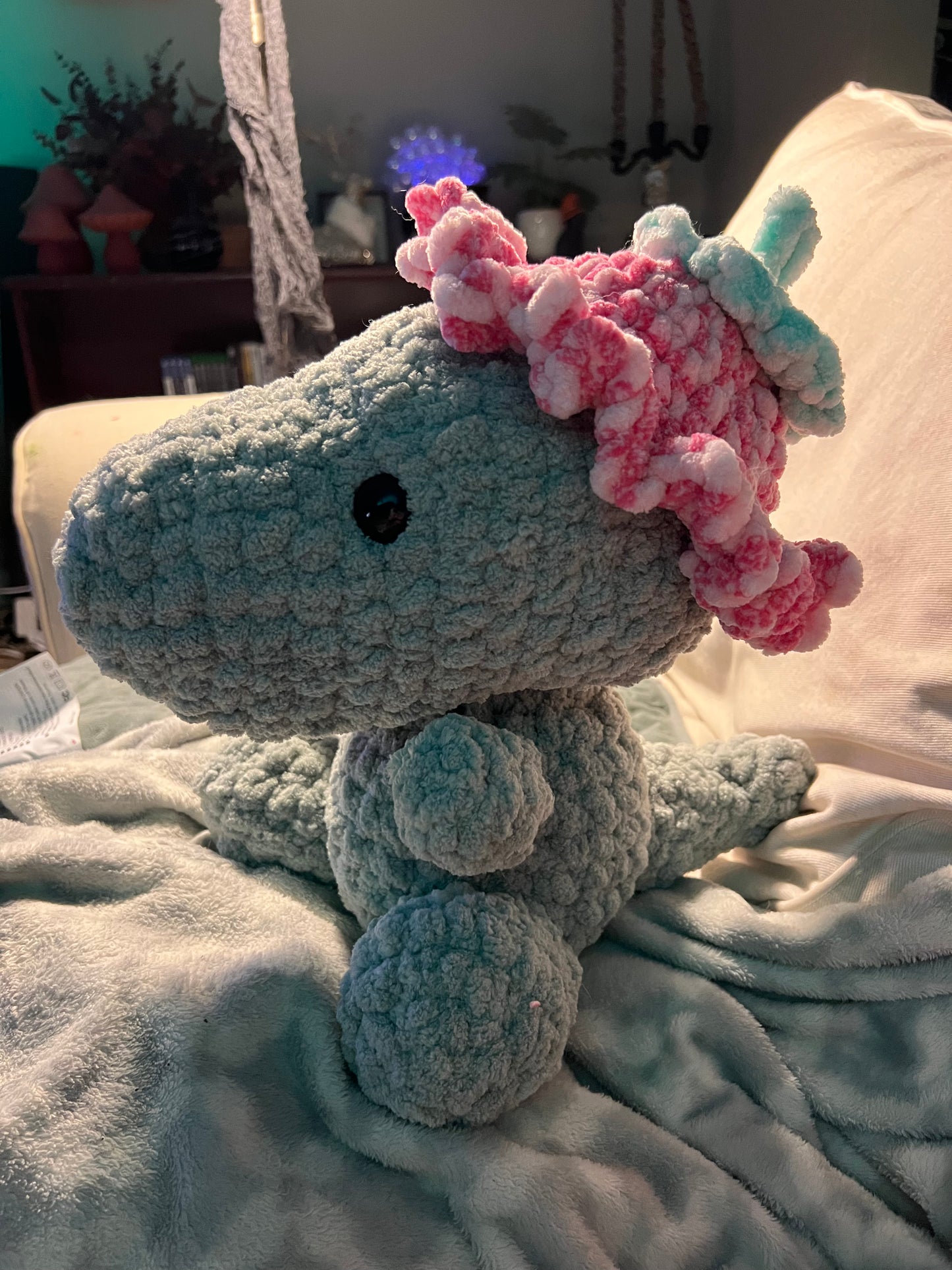 Large Dinosaur with Flower Hat