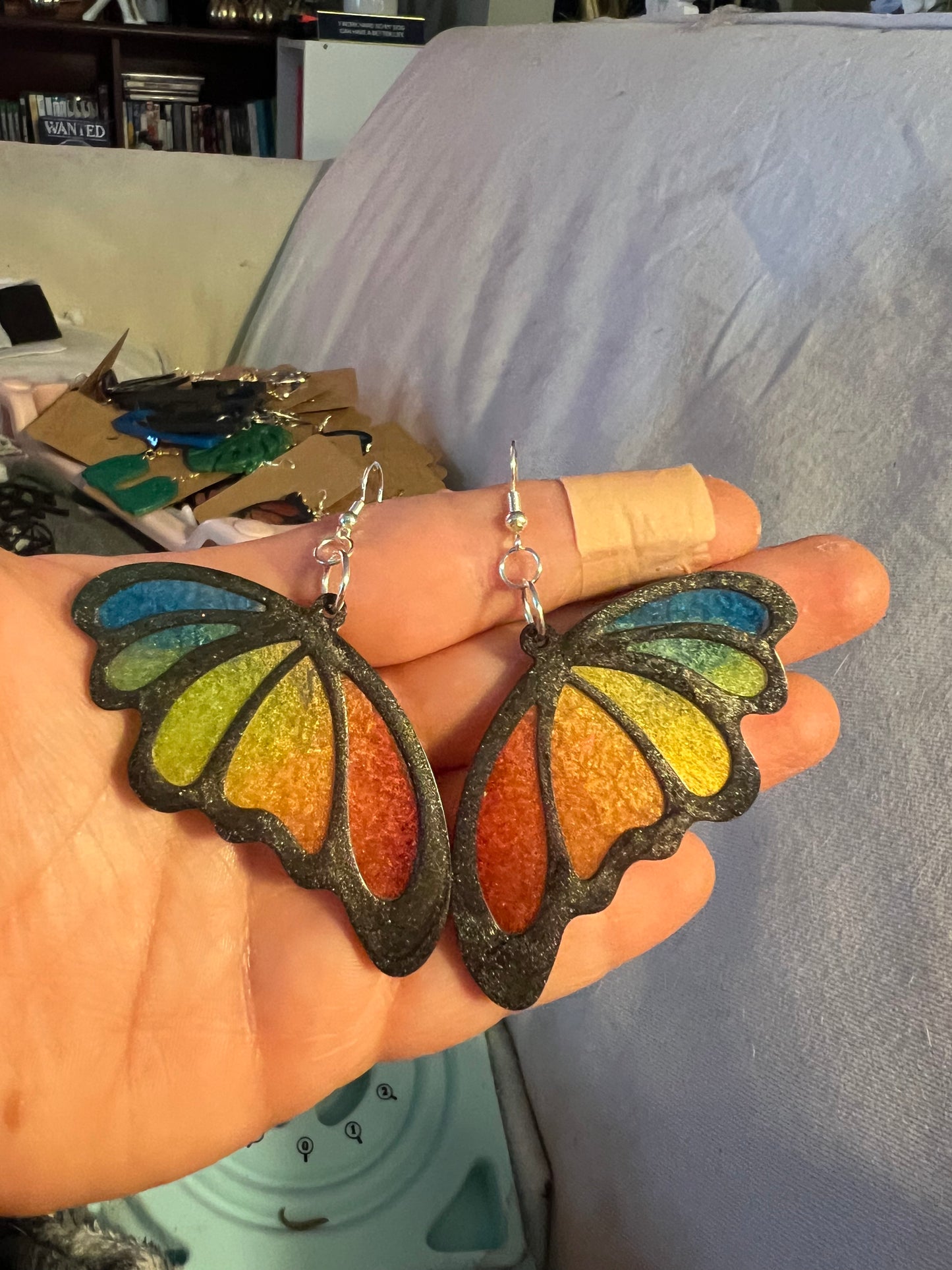 Rainbow Butterfly Earrings