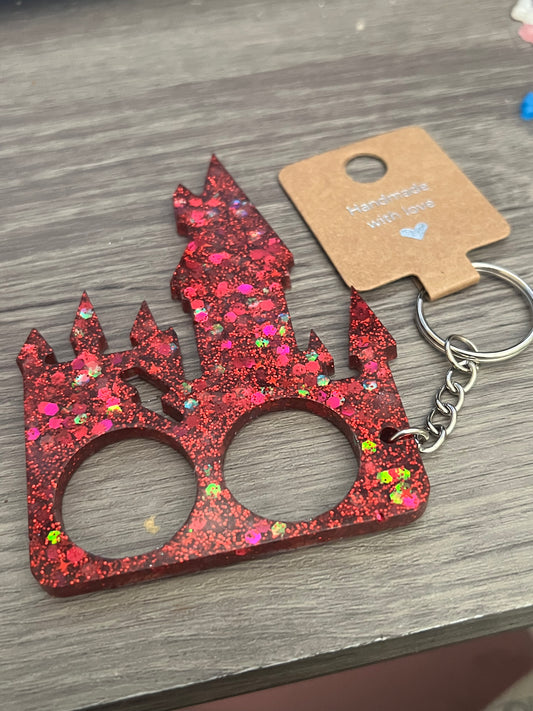 Red Hogwarts Castle Self Defense Keychain