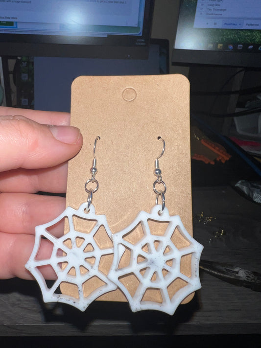 Marble Spider Web Earrings