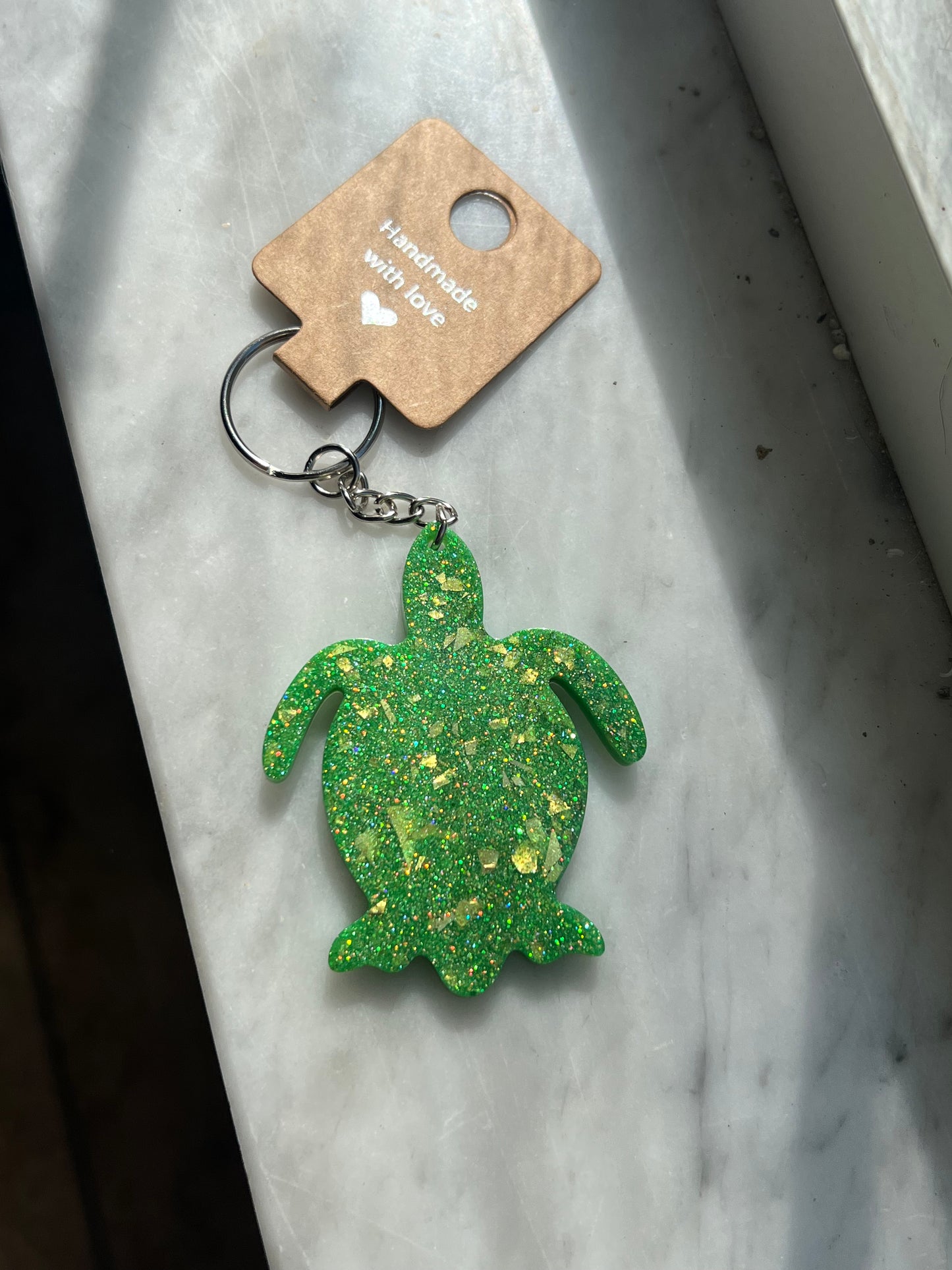 Turtle Sparkle Keychain