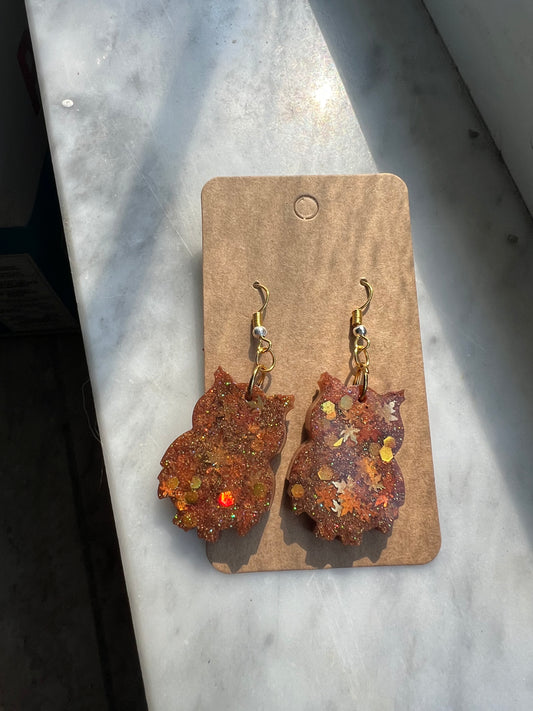 Autumn Owl Earrings