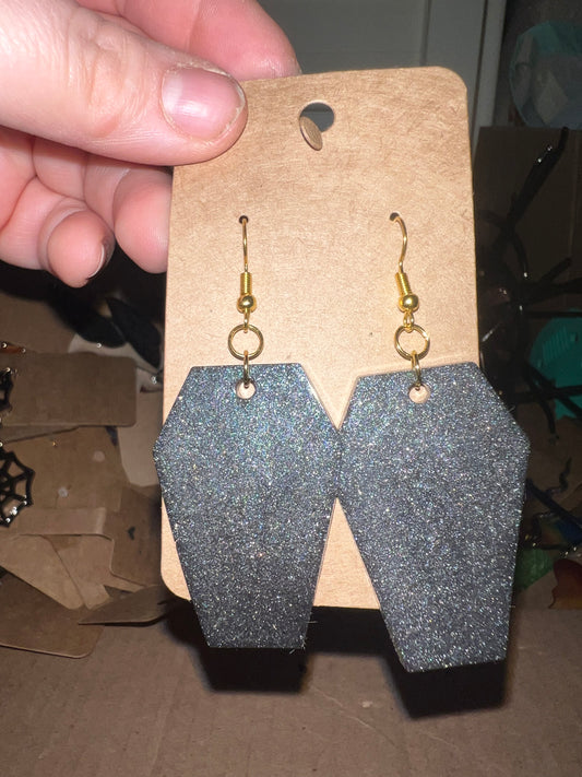 Dead Reputation Coffin Earrings