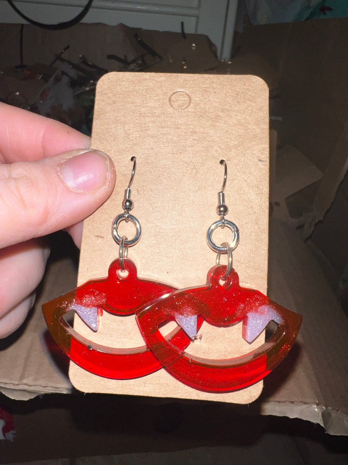 Vampire Fang Dangling Earrings