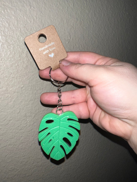 Large Monstera Keychain