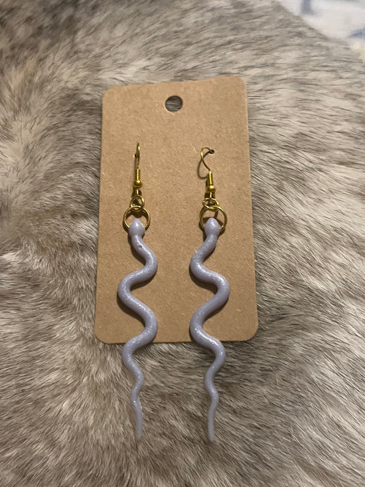 Pastel Snake Dangle Earrings