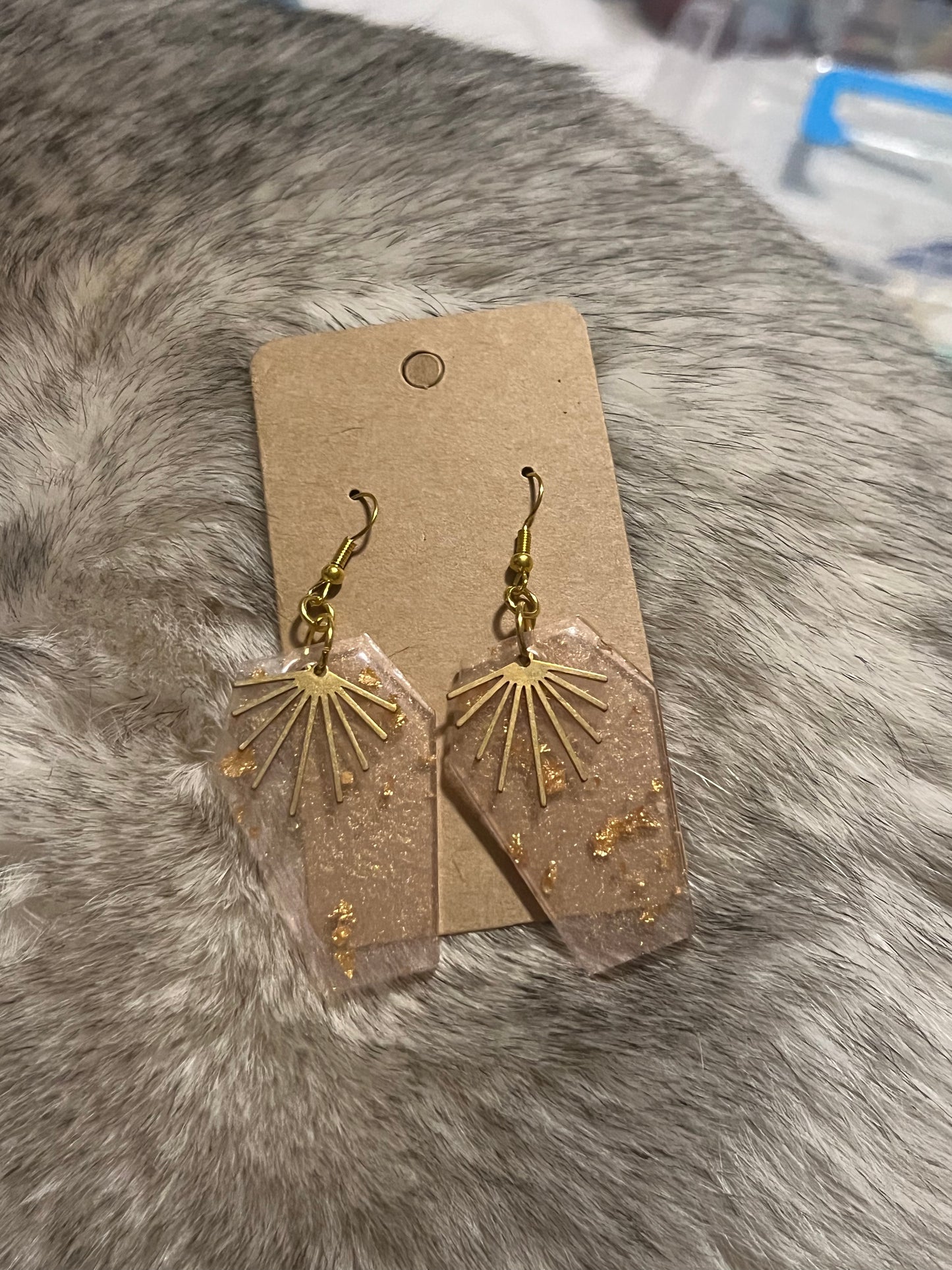 Rose Gold Coffin Earrings