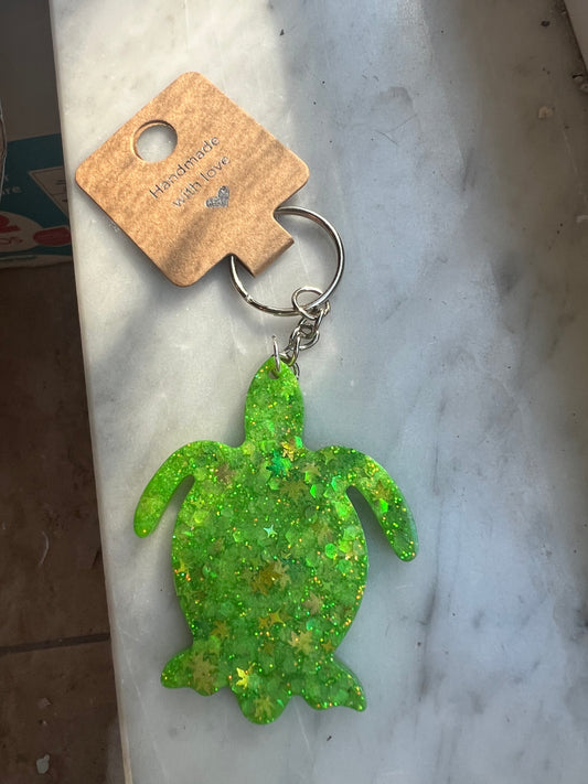 Sparkly Turtle Keychain