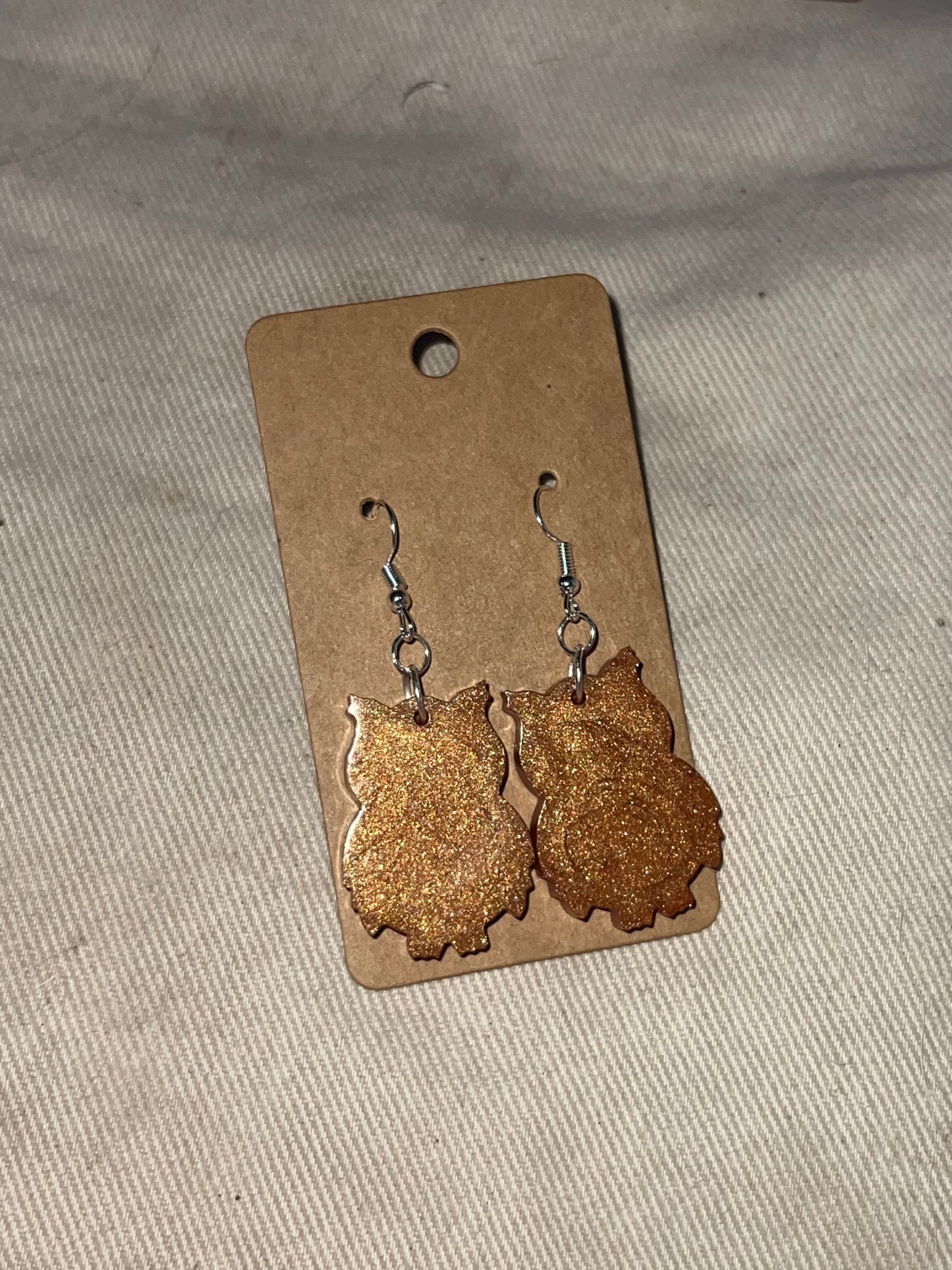 Golden Owl Earrings