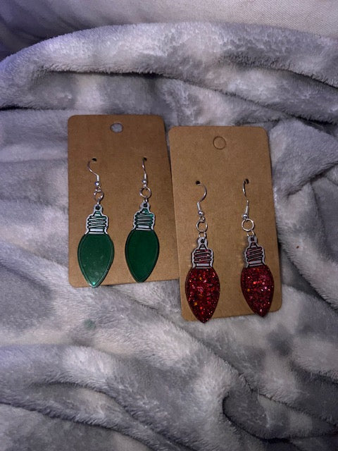 Christmas Light Earrings