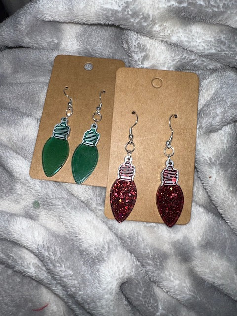 Christmas Light Earrings