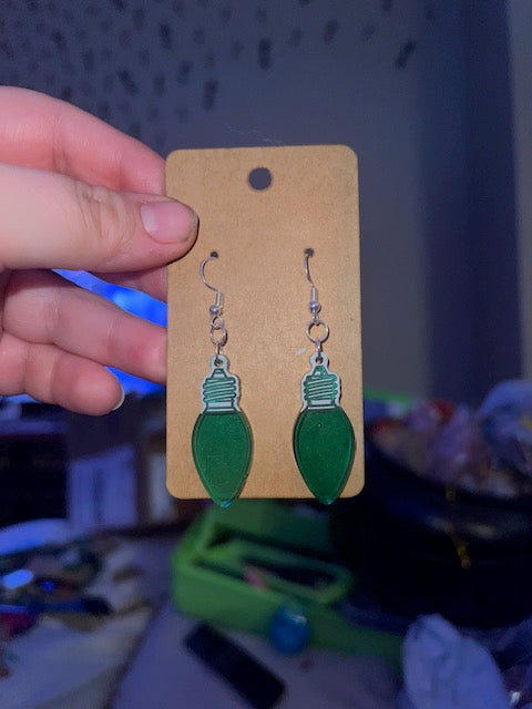 Christmas Light Earrings