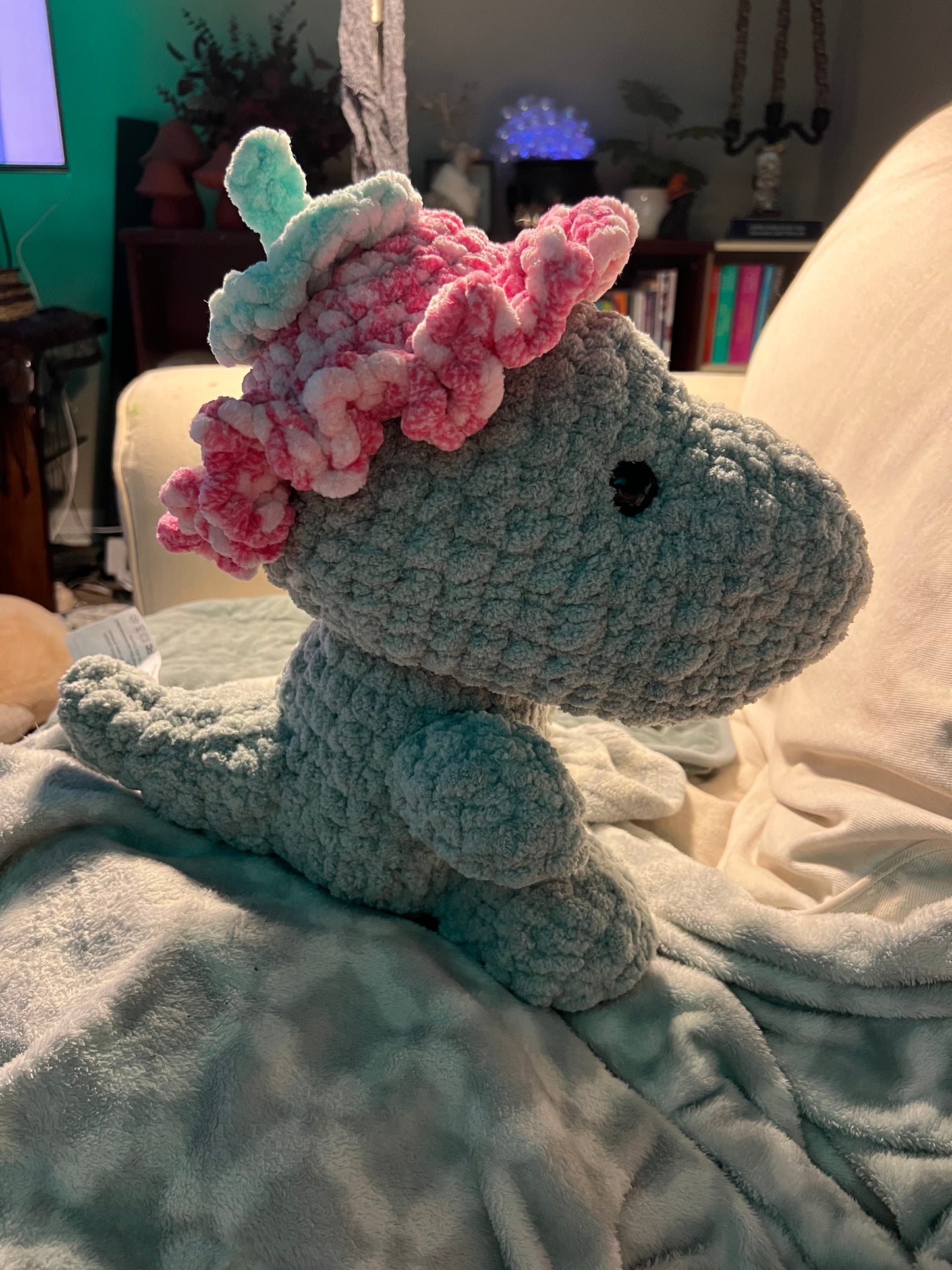 Large Dinosaur with Flower Hat