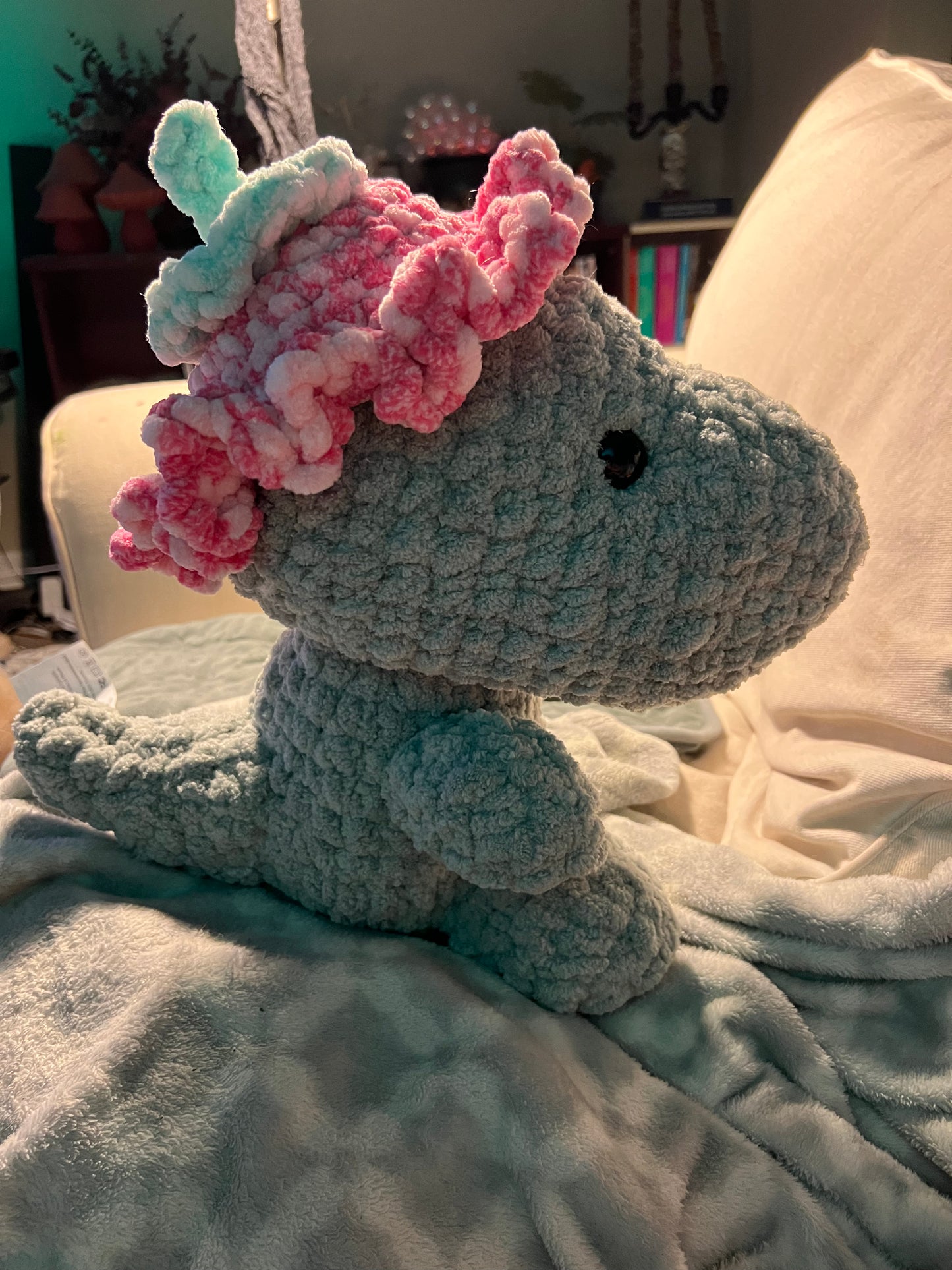 Large Dinosaur with Flower Hat