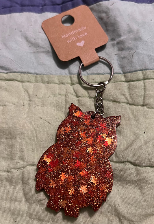 Autumn Owl Keychain